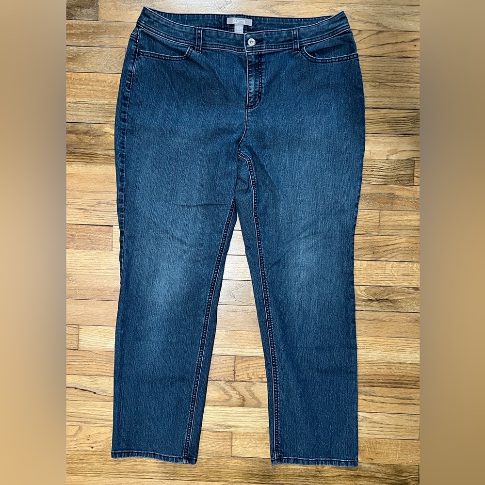 Chico's Dark Blue Straight Leg Jeans